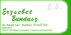 erzsebet bundusz business card